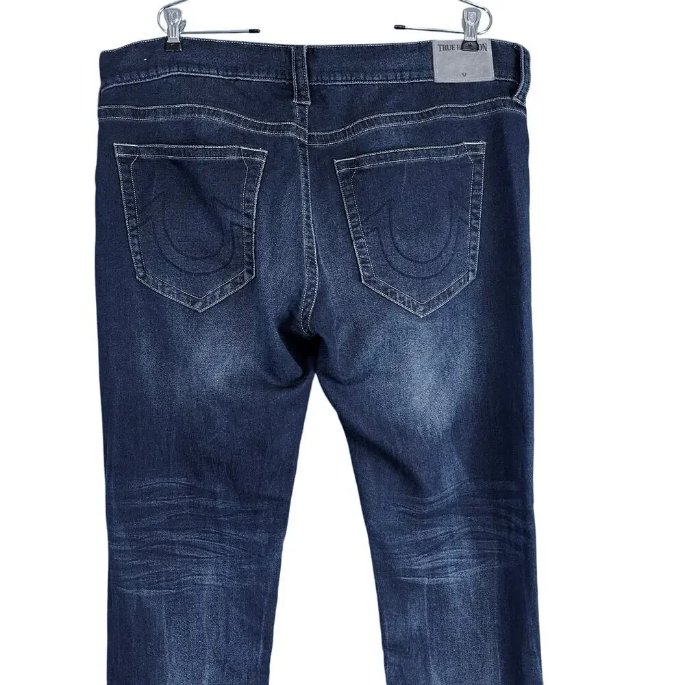 True Religion Geno Relaxed Slim Denim Jeans Dark Wash Men's Size 40